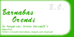 barnabas orendi business card